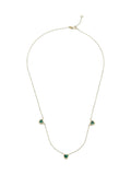 Beaverbrooks 9ct Yellow Gold Malachite Heart Necklace