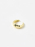 Oliver Bonas Gold Tone Hallie Hammered Ear Cufflinks