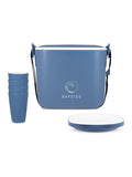 Bayside Blue Pool 5L Cool Box Plates + 4 x Tumblers Set