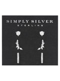 Simply Silver Sterling Silver Tone 925 Cubic Zirconia Climber Earrings - Pack of 3