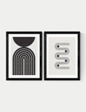 Retro Monochrome Twin Set Framed Art