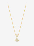 Jon Richard Gold 18K Plated Micro Pave and Heart Necklace