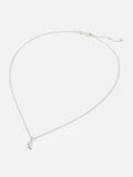 Oliver Bonas Silver Tone Claude Croissant Pendant Necklace
