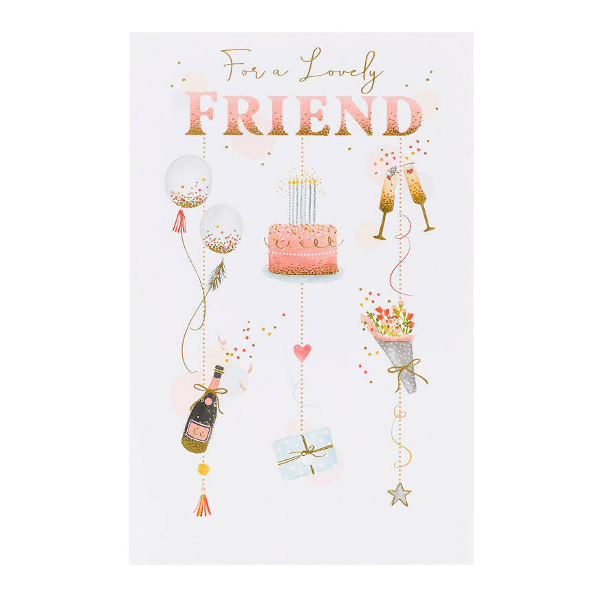 UK Greetings Lovely Friend Birthday Card General Household ASDA
