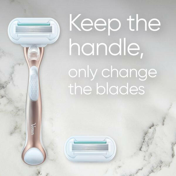 Venus Deluxe Smooth Sensitive RoseGold Razor - 3 Blades GOODS Sainsburys