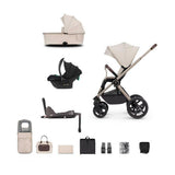 Venicci Upline 3in1 Travel System Plus Base Stone Beige GOODS Boots