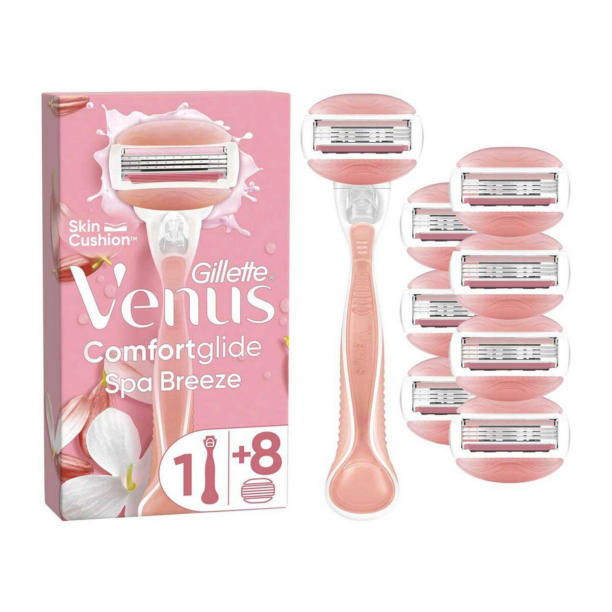 Venus Comfort Glide Spa Breeze Razor- 8 Blades GOODS Boots