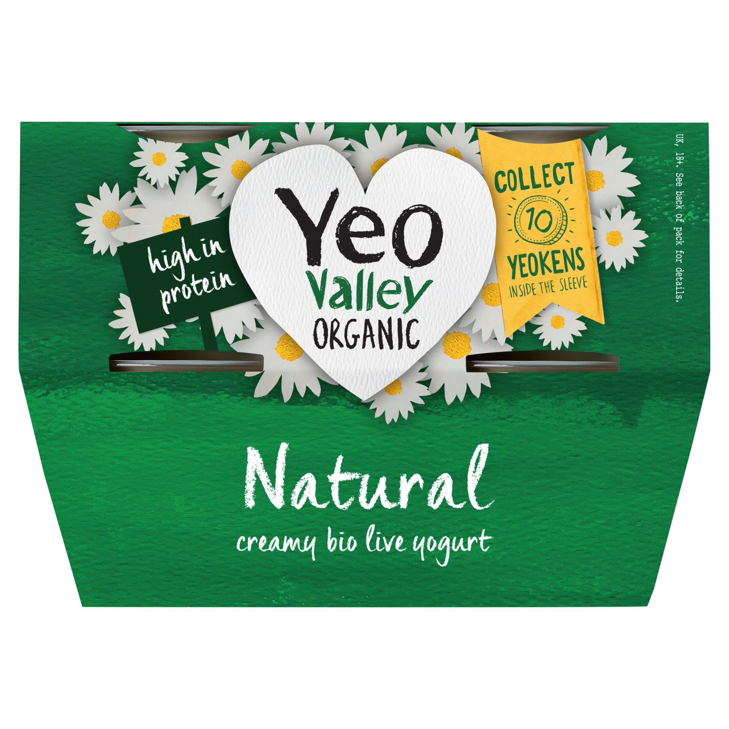 Yeo Valley Organic Natural Yogurt 4x110g GOODS Sainsburys