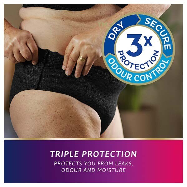 TENA Silhouette Normal Black Incontinence Pants Size Large 9 pack GOODS Superdrug