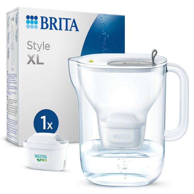 BRITA Style XL Water Filter Jug Grey (3.6L) - McGrocer