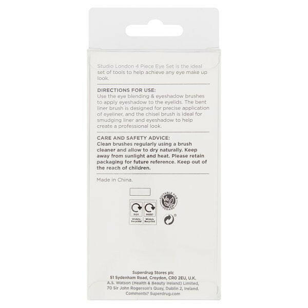 Studio London 4 Piece Eye Brush Set GOODS Superdrug