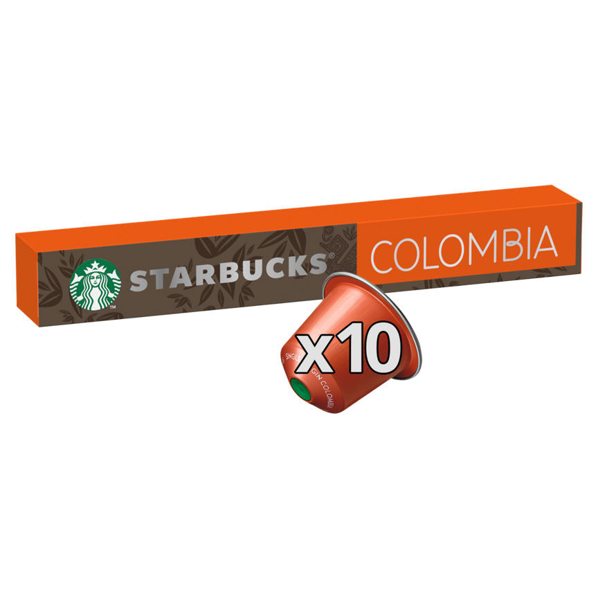 Starbucks By Nespresso Single-Origin Colombia Espresso Coffee Pods 10 Capsules GOODS ASDA