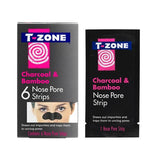 T-Zone Charcoal & Bamboo Nose Pore Strips 6s GOODS Superdrug