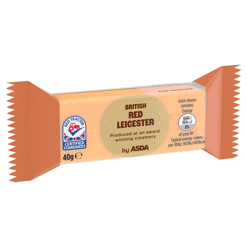 ASDA Mini Red Leicester Cheese 40g - McGrocer
