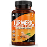 Turmeric Tablets 2600mg Ginger & Black Pepper 180 Capsules GOODS Superdrug
