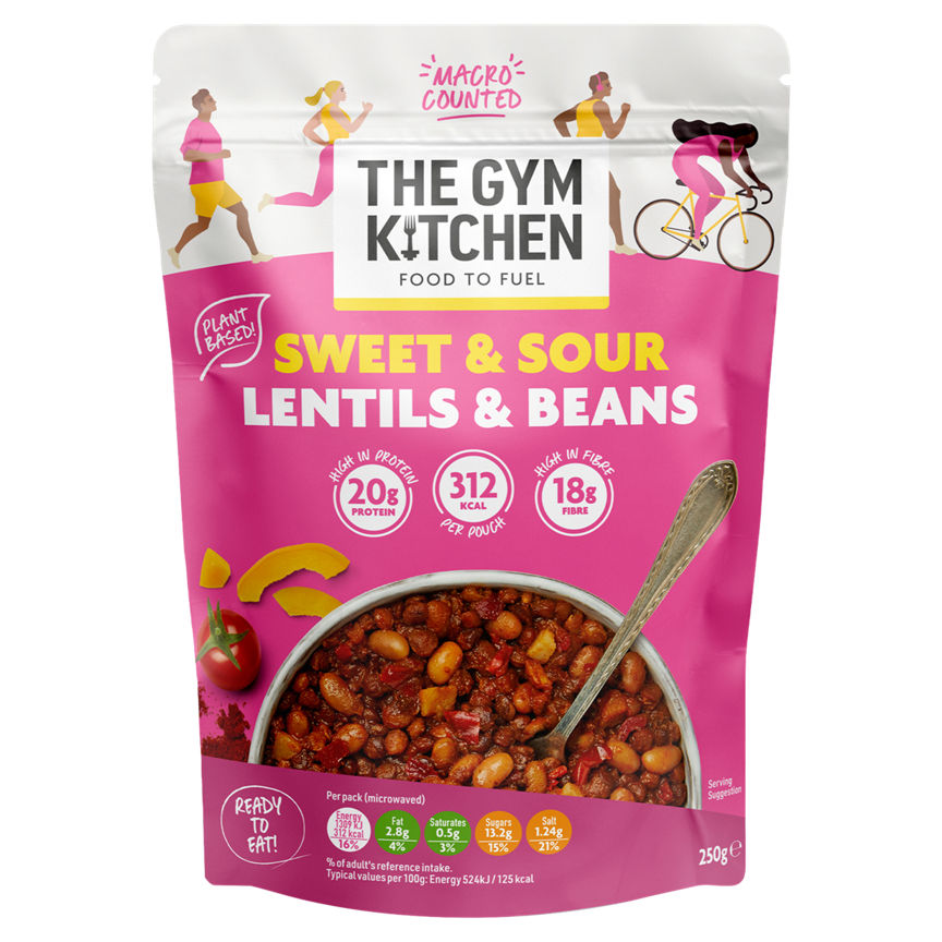 The Gym Kitchen Sweet & Sour Lentil & Beans GOODS ASDA