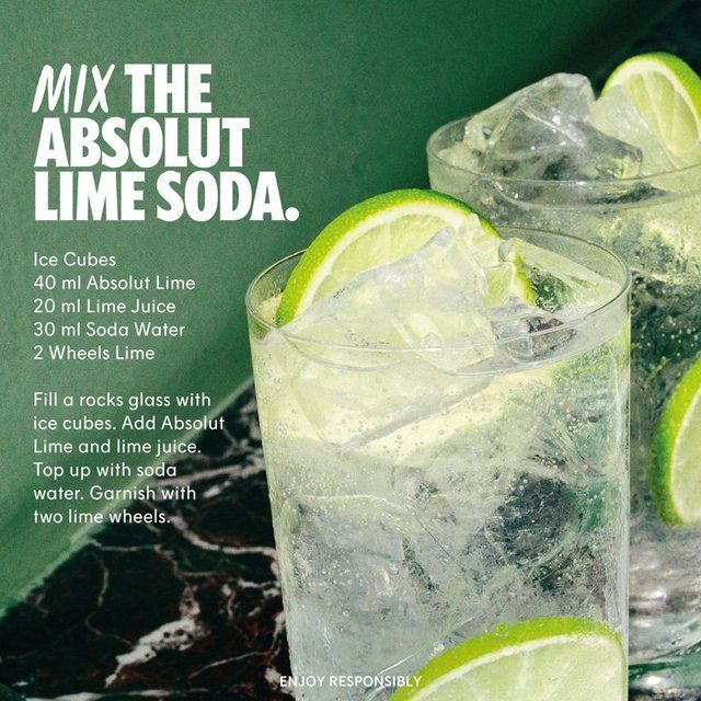 Absolut Lime Flavoured Swedish Vodka   70cl - McGrocer