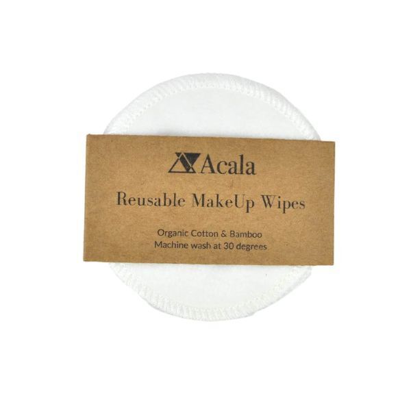 Acala Reusable Cotton Bamboo White MakeUp Wipes - pack of 5 - McGrocer