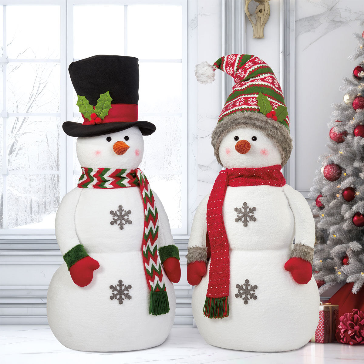 3.9ft (1.2m) Soft Sculpture Snowman Choice of 2 - McGrocer