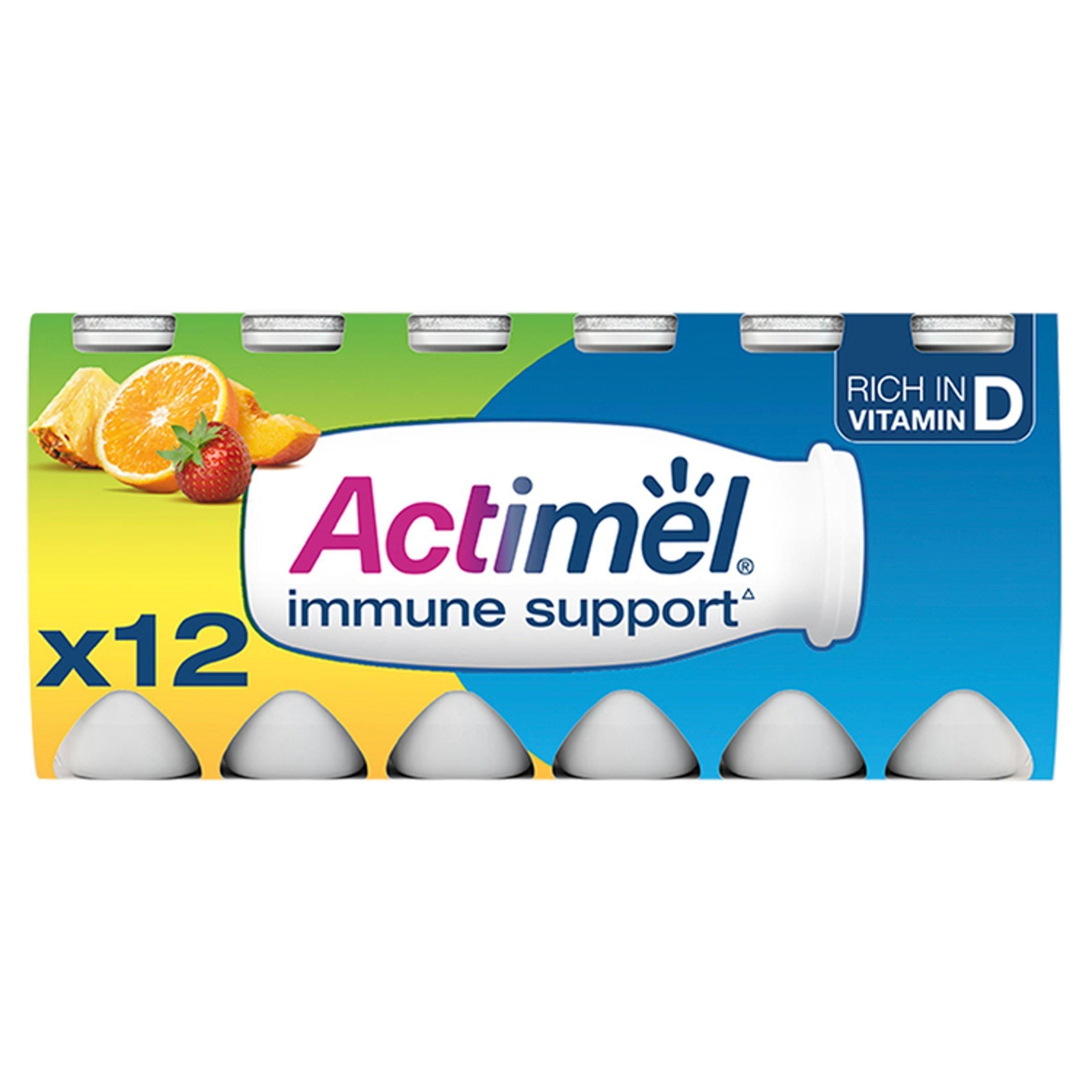 Actimel Multifruit Cultured Yogurt Drink 12x100g - McGrocer