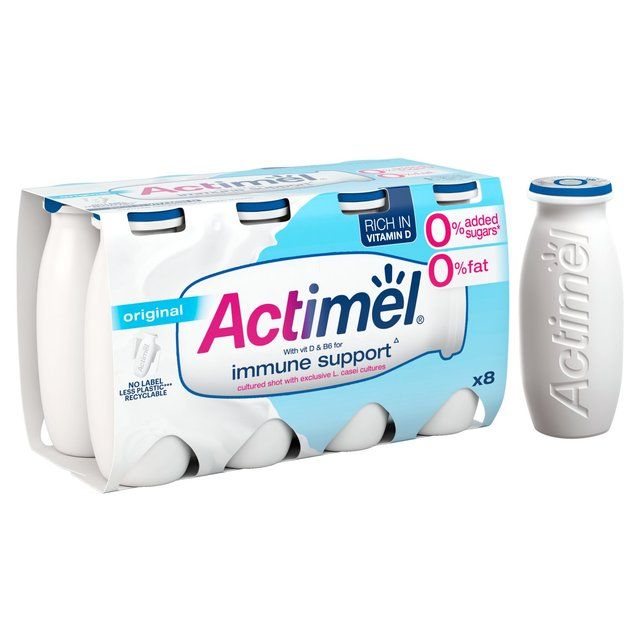 Actimel Original 0% Added Sugar Fat Free Yoghurt Drink 8 x 100g - McGrocer