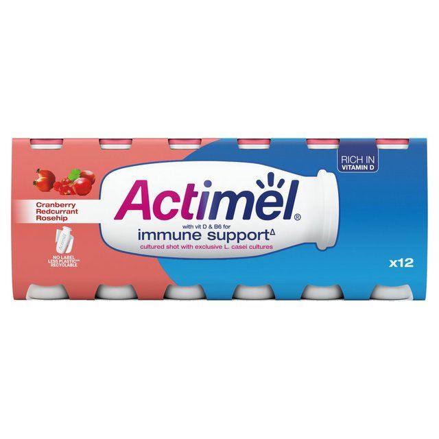 Actimel Supermix Cranberry Redcurrant Rosehip Yogurt Drinks 12 x 100g - McGrocer