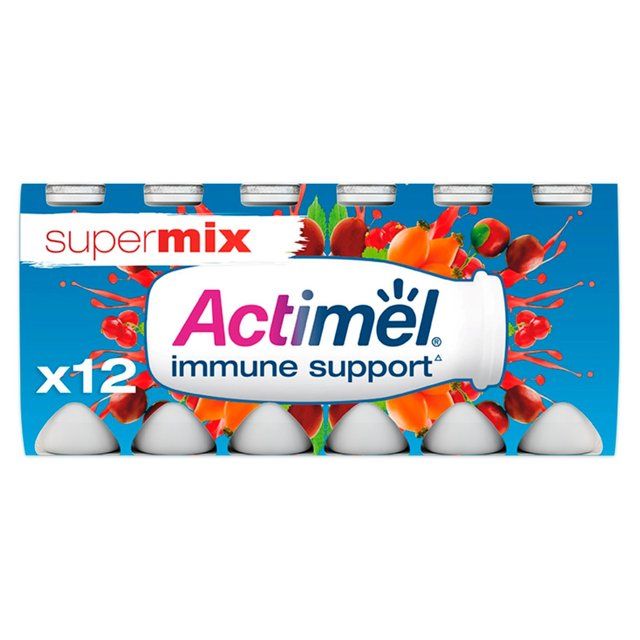 Actimel Supermix Cranberry Redcurrant Rosehip Yogurt Drinks 12 x 100g - McGrocer
