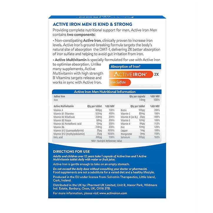 Active Iron for Men 30 Capsules + 30 Tablets - McGrocer