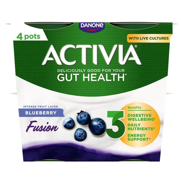 Activia Blueberry Acai Fusions Yoghurt 4 x 120g - McGrocer