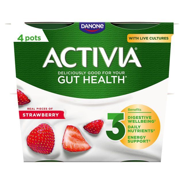 Activia Strawberry Fruit Yoghurt 4 x 115g - McGrocer