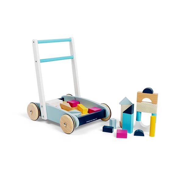 Bigjigs Toys Wooden Baby Walker with Bricks GOODS Superdrug