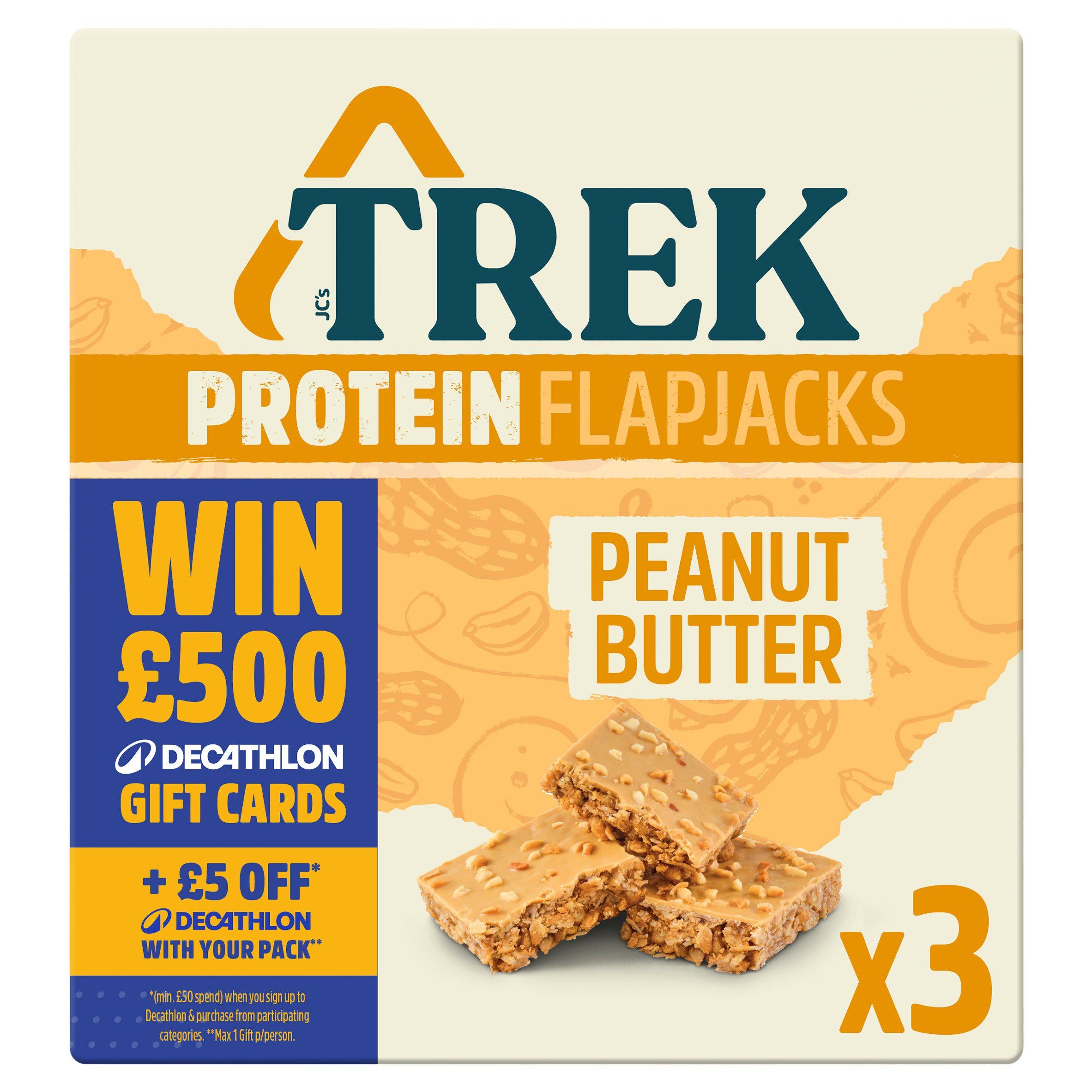 Trek Peanut Butter Protein Flapjack 3x50g GOODS Sainsburys