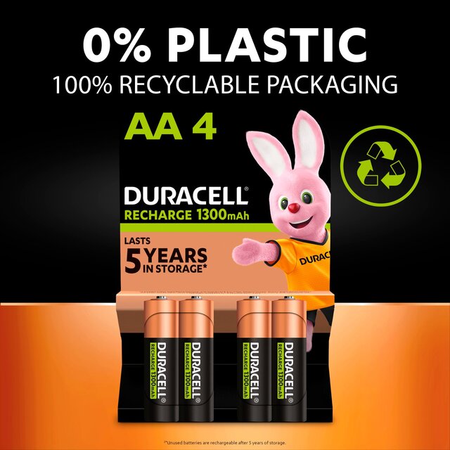 Duracell Recharge Ultra AAA Rechargeable Batteries 4 per pack - McGrocer
