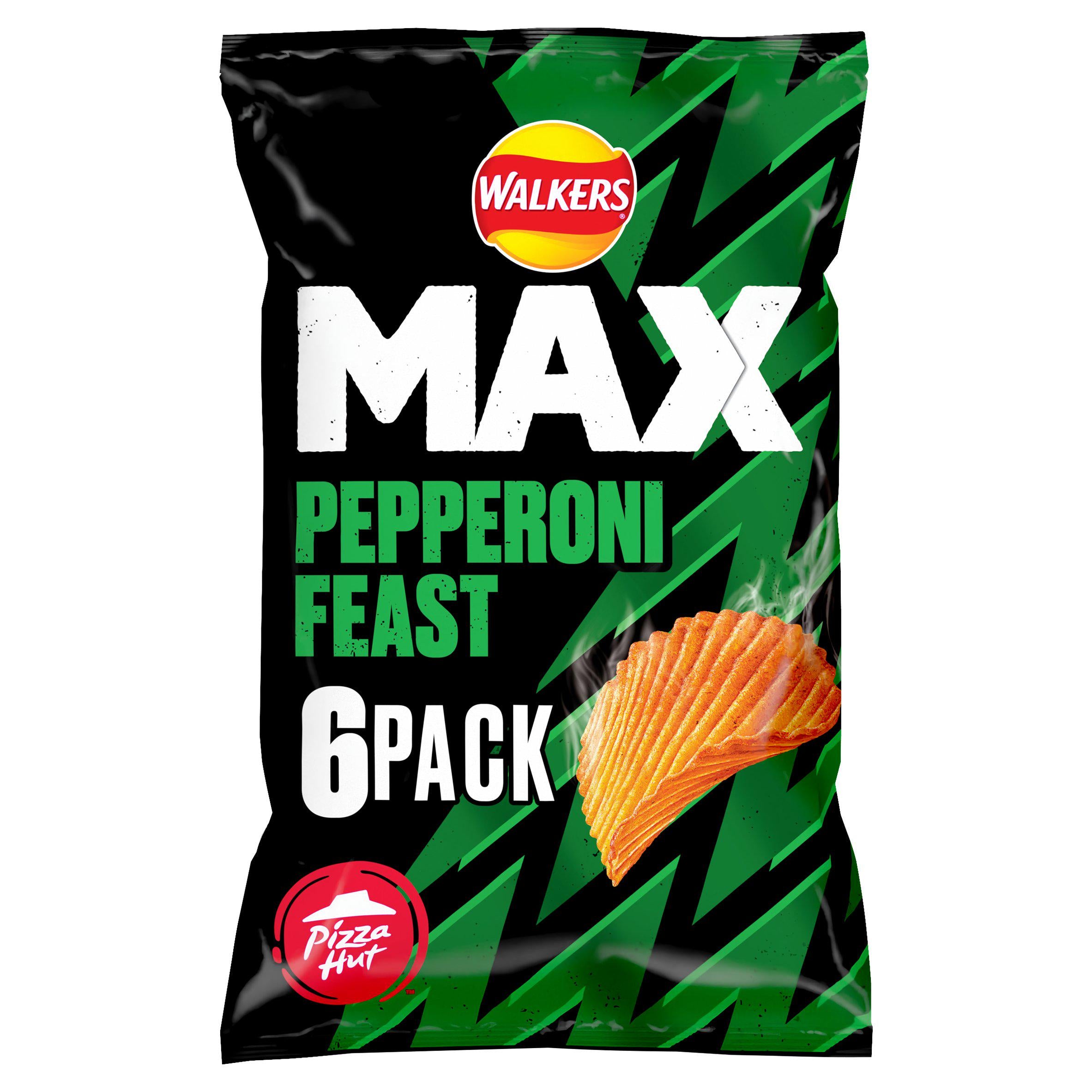 Walkers Max Pizza Hut Pepperoni Feast Multipack Crisps x6 27g GOODS Sainsburys