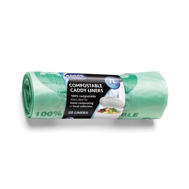 Addis 7 Litre 100% Biodegradable Compost Food Caddy Liners    20 per pack - McGrocer