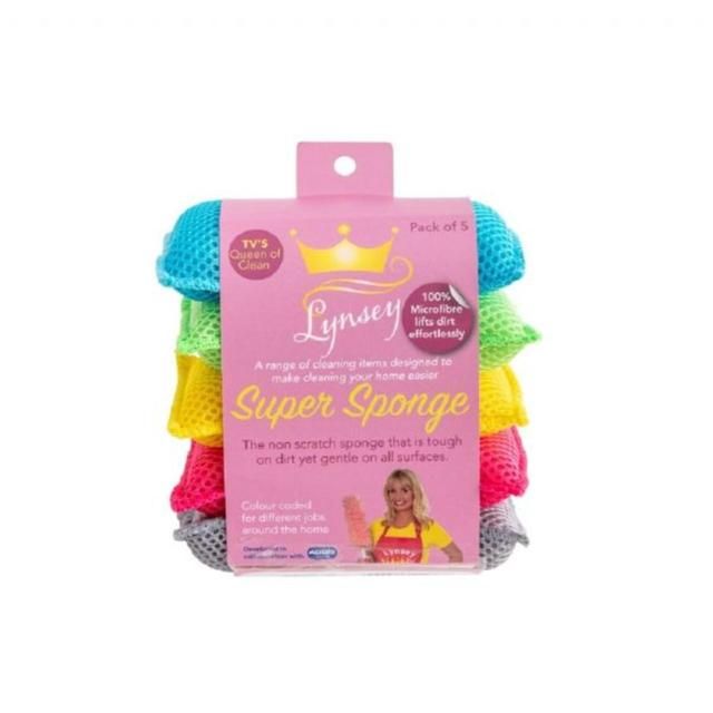 Addis  Mixed Colours Microfibre Super Sponge Pad  Set of 5   5 per pack - McGrocer