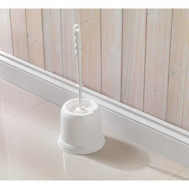 Addis Round Open Toilet Brush Set White - McGrocer