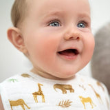 Aden+Anais essentials 3 pack cotton muslin baby snap bibs tanzania 3 per pack - McGrocer