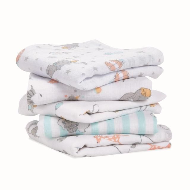 Aden + Anais Muslin Squares Dumbo 5 per pack - McGrocer