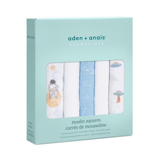 Aden + Anais Muslin Squares Space Explorers 5 per pack - McGrocer