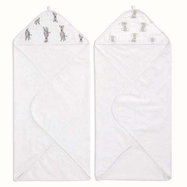 Aden + Anais Safari Babes Hooded Towel 2 per pack - McGrocer