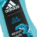 Adidas Shower Gel, Ice Dive 250ml - McGrocer