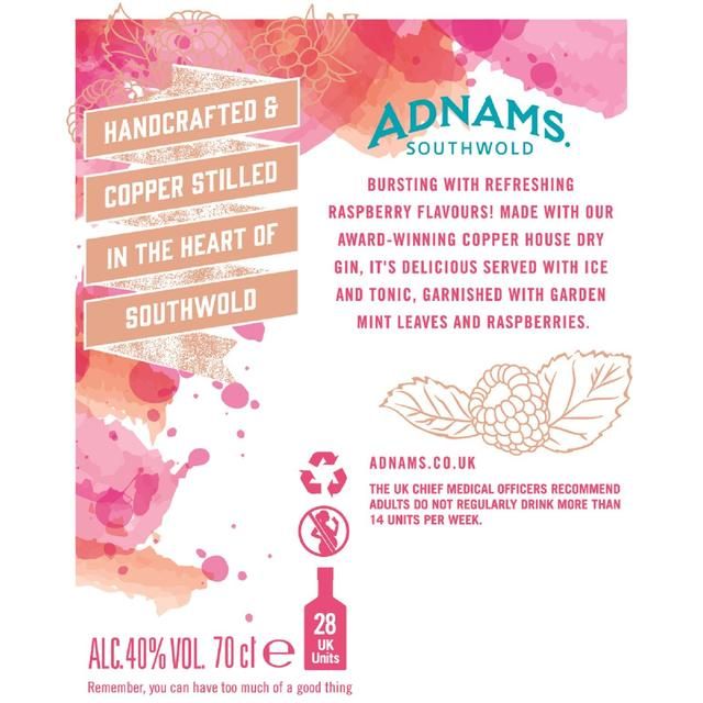 Adnams Copper House Pink Gin 70cl - McGrocer
