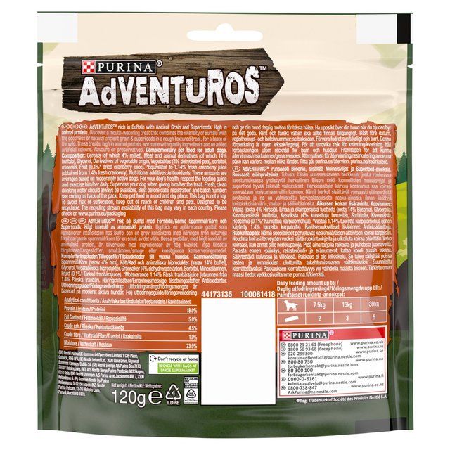 Adventuros Ancient Grains Buffalo Dog Treats 120g - McGrocer