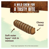 Adventuros Wild Chew Venison Medium Dog Treats 200g - McGrocer