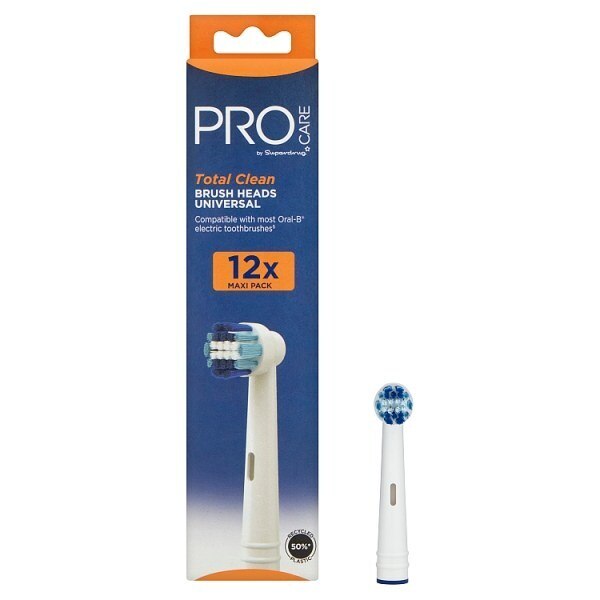 Superdrug ProCare Total Clean Toothbrush Heads x12 GOODS Superdrug