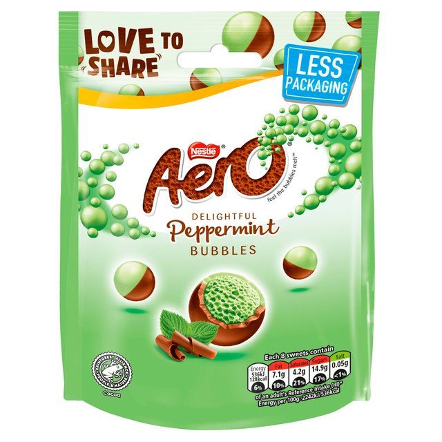 Aero Bubbles Peppermint Mint Chocolate Sharing Bag - McGrocer