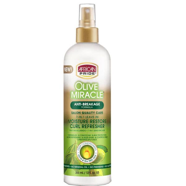 African Pride Olive Miracle Moisture Restore Curl Refresher - McGrocer