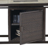 Agio McKenzy 7 Piece High Dining Wicker Patio Set + Cover - McGrocer