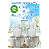 Air Wick Electrical Plug In Refill, Crisp Linen & Lilac - 2 Refills - McGrocer